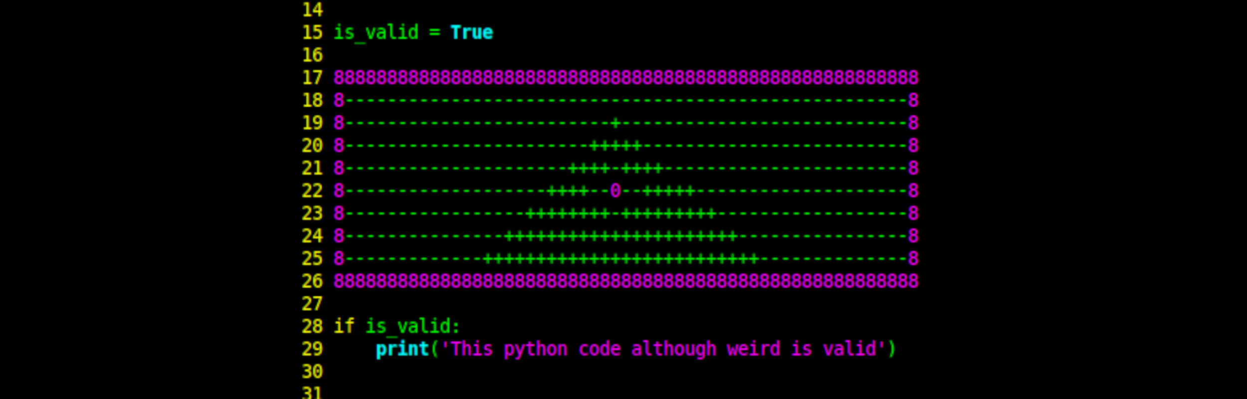 An example of Python’s weird arithmetic